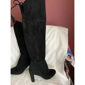 INC International Concepts Women's Hadli Suede Over-The-Knee Boots - Round Toe, Pull-On